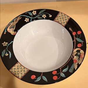 Sasaki Pietra Dura "Uccello" 10-inch serving bowl.